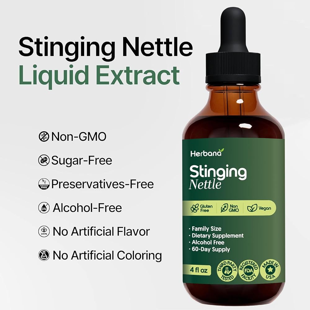 HERBANA MANUFACTURING Stinging Nettle Leaf and Root Liquid Extract