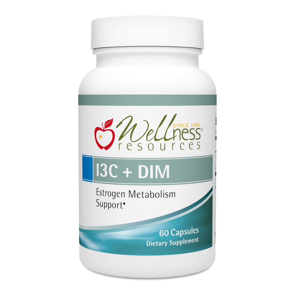 Wellness Resources I3C + DIM Capsules for Estrogen Metabolism - 60 Capsules
