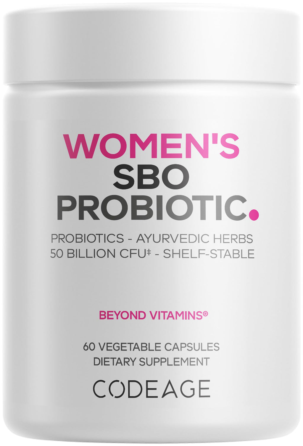 Codeage Women's Probiotics 50 Billion CFUs - 60 Capsules