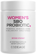 Codeage Women's Probiotics 50 Billion CFUs - 60 Capsules