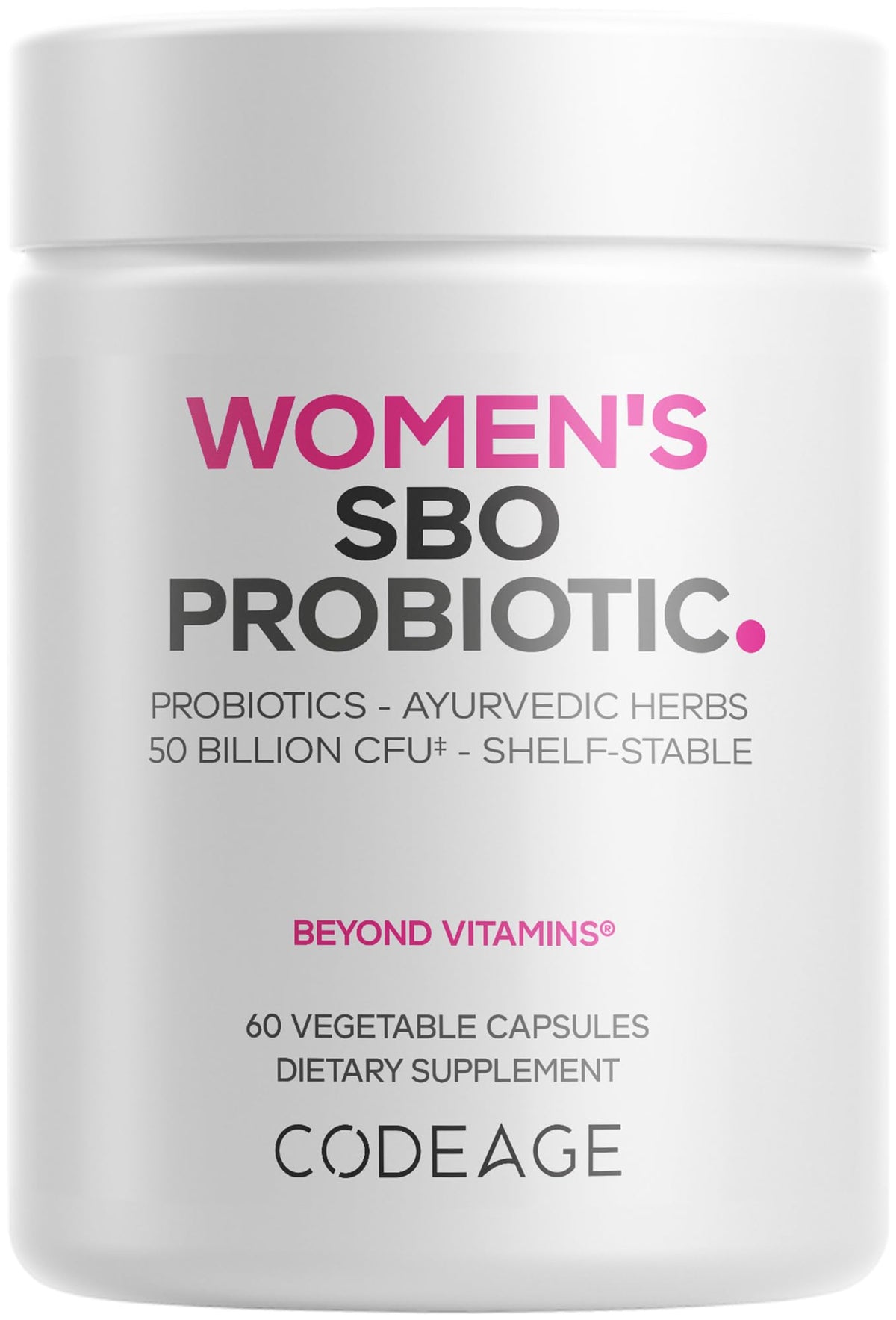 Codeage Women's Probiotics 50 Billion CFUs - 60 Capsules