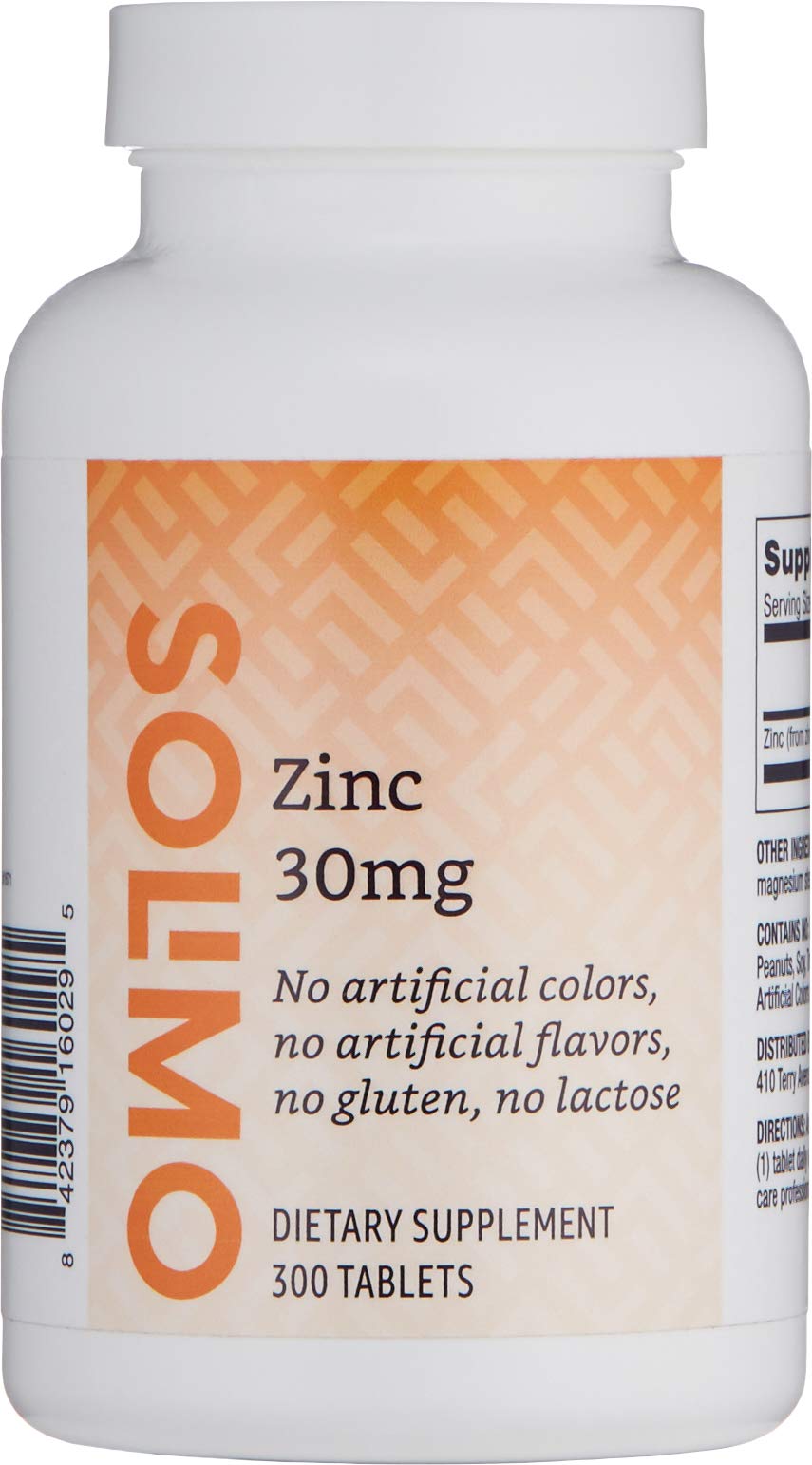 Amazon Brand Solimo Zinc 30mg - 300 Tablets