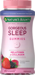Nature's Bounty Gorgeous Sleep Melatonin 5mg Gummies with Collagen - 120 Gummies