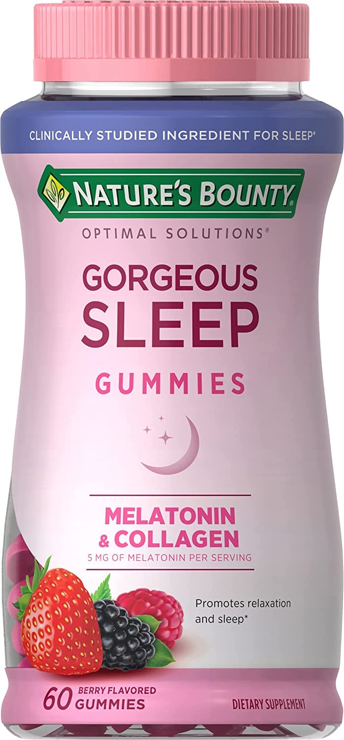 Nature's Bounty Gorgeous Sleep Melatonin 5mg Gummies with Collagen - 120 Gummies