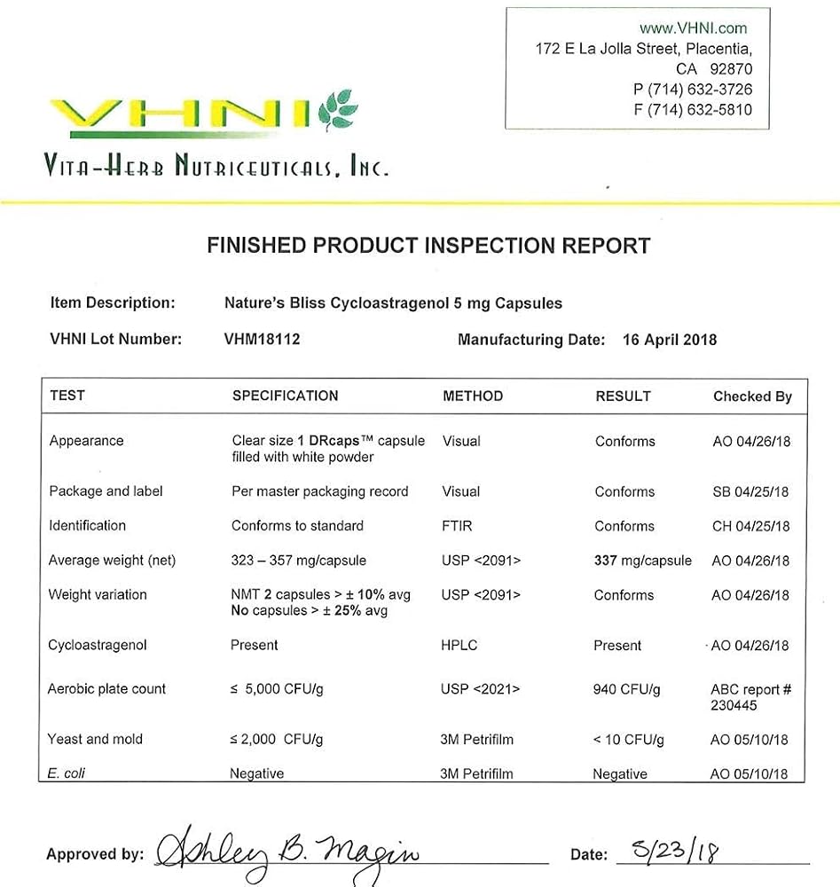 Nature'sbliss Cycloastragenol 99% 5mg - 180 Vegetarian Capsules - image 5