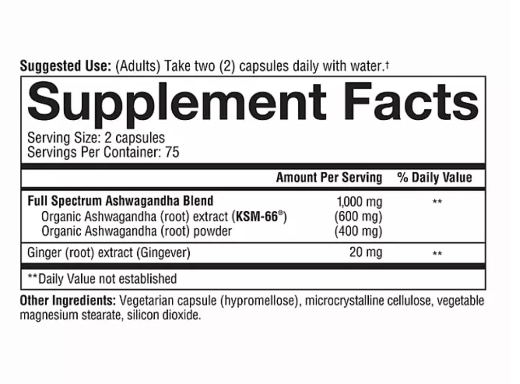 Youtheory Ashwagandha 1000mg Stress Relief - 150 Capsules - image 4