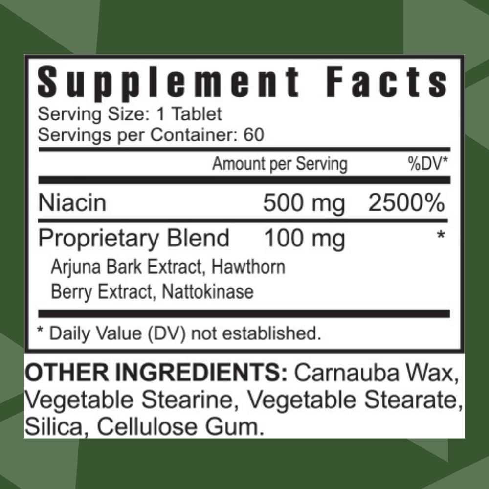 Youngevity Ultimate Niacin Plus 500 mg Cardiovascular Support - 60 Tablets - image 2
