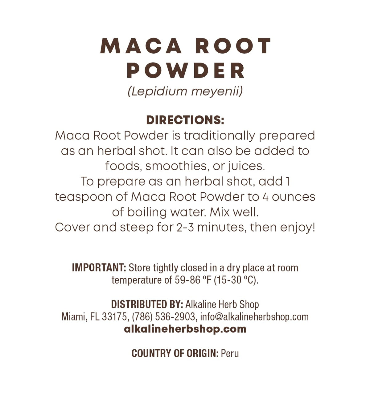 Alkaline Herb Maca Root Powder - 4 oz Organic Peruvian - image 2