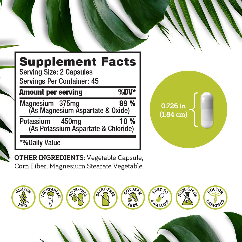 Doctors Scientific Potassium Magnesium Supplement - 90 Capsules - image 4