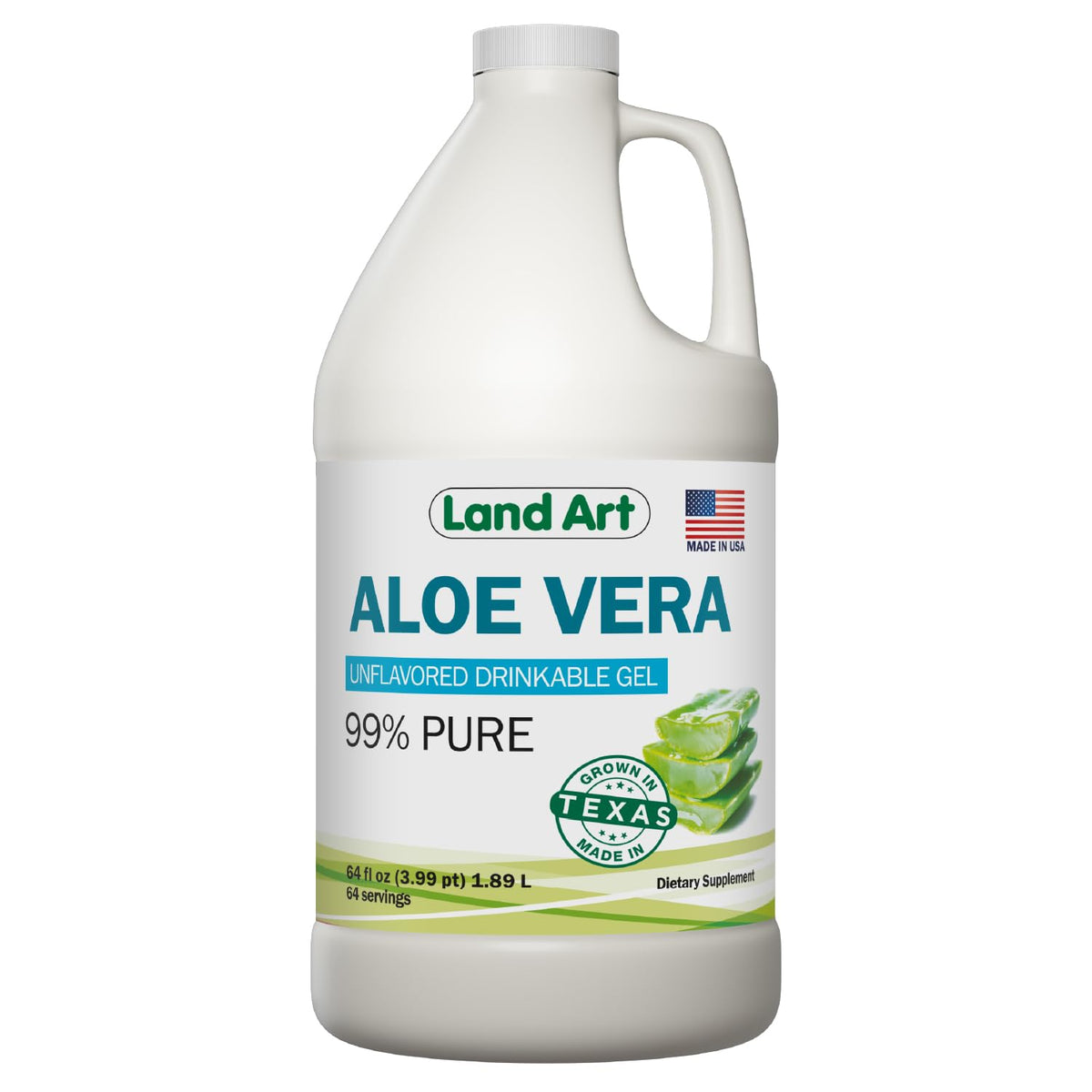 Land Art Pure Aloe Vera Drinkable Gel - Cold-Processed Inner Filet