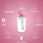 IronMaxx Protein Shaker Bottle 700ml - Frozen White Pink - image 4