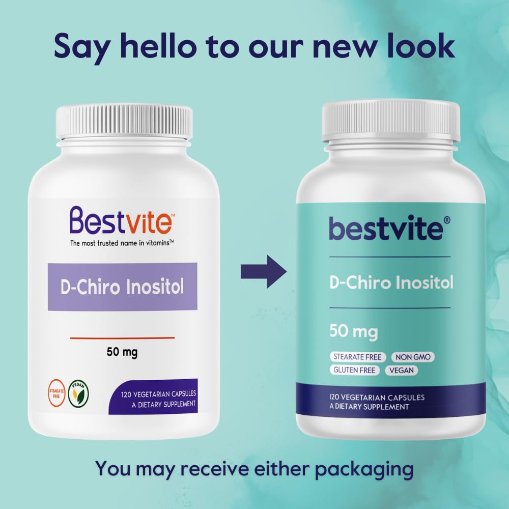 BESTVITE D-Chiro Inositol (120 Veg Caps) - No Stearates - Vegan - Non - image 3