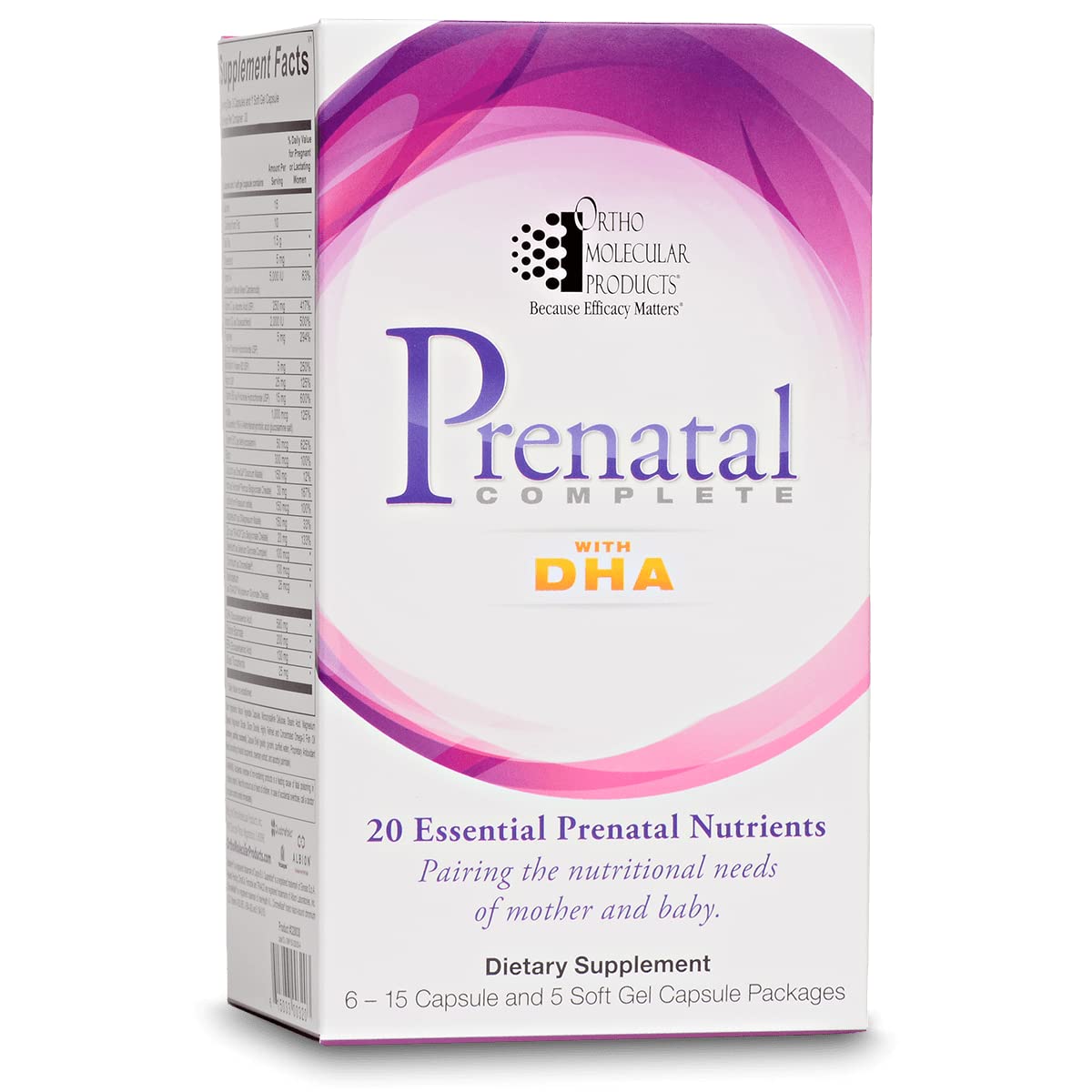 Ortho Molecular Products Prenatal Complete with DHA - 30 Servings