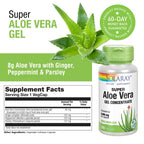 SOLARAY Super Aloe Vera Gel 8000mg - 100 Vegetarian Capsules - image 3