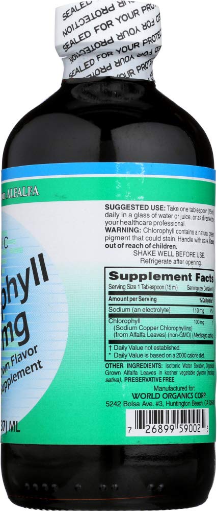 World Organic Chlorophyll 100mg - 8 Fl Oz - image 4