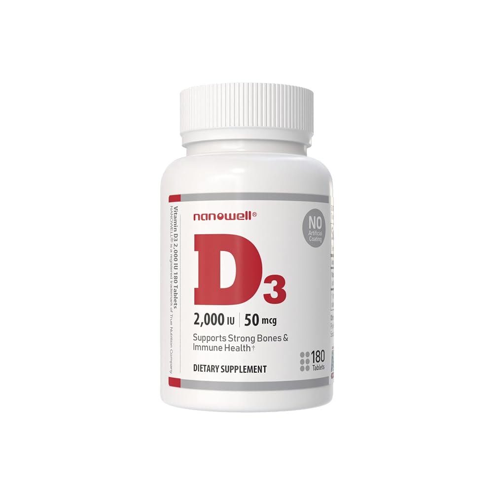 NANOWELL Vitamin D3 2000 IU - 360 Tablets - image 2