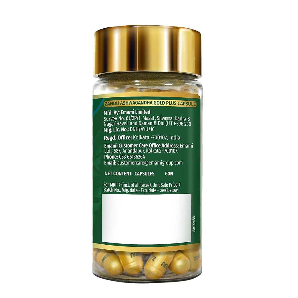 Zandu Ashwagandha Gold Plus with 24K Gold - 60 Capsules - image 8