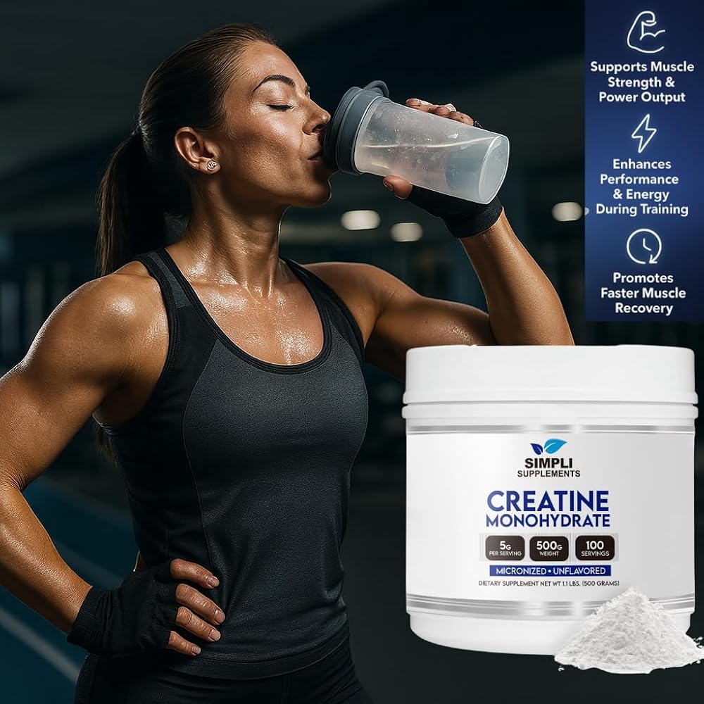 Simpli Supplements Pure Creatine Monohydrate Powder - 500g - image 3