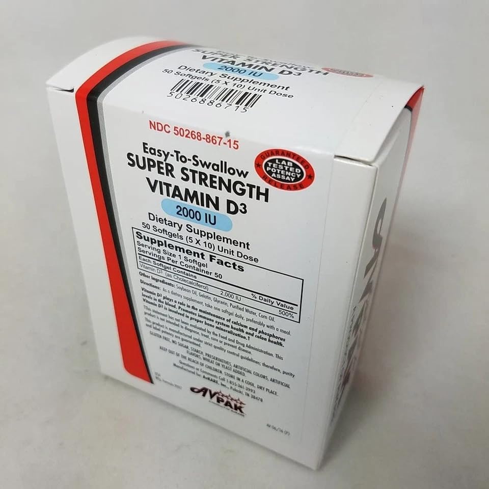 Avpak Vitamin D3 2000 IU - 50 Tablets - image 2