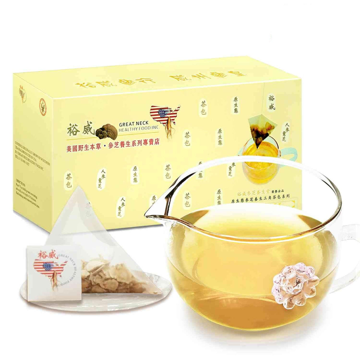 GREAT NECK HEALTHY FOOD INC. Yu Wei Ginseng American Ginseng Tea - 40 Bags - image 2