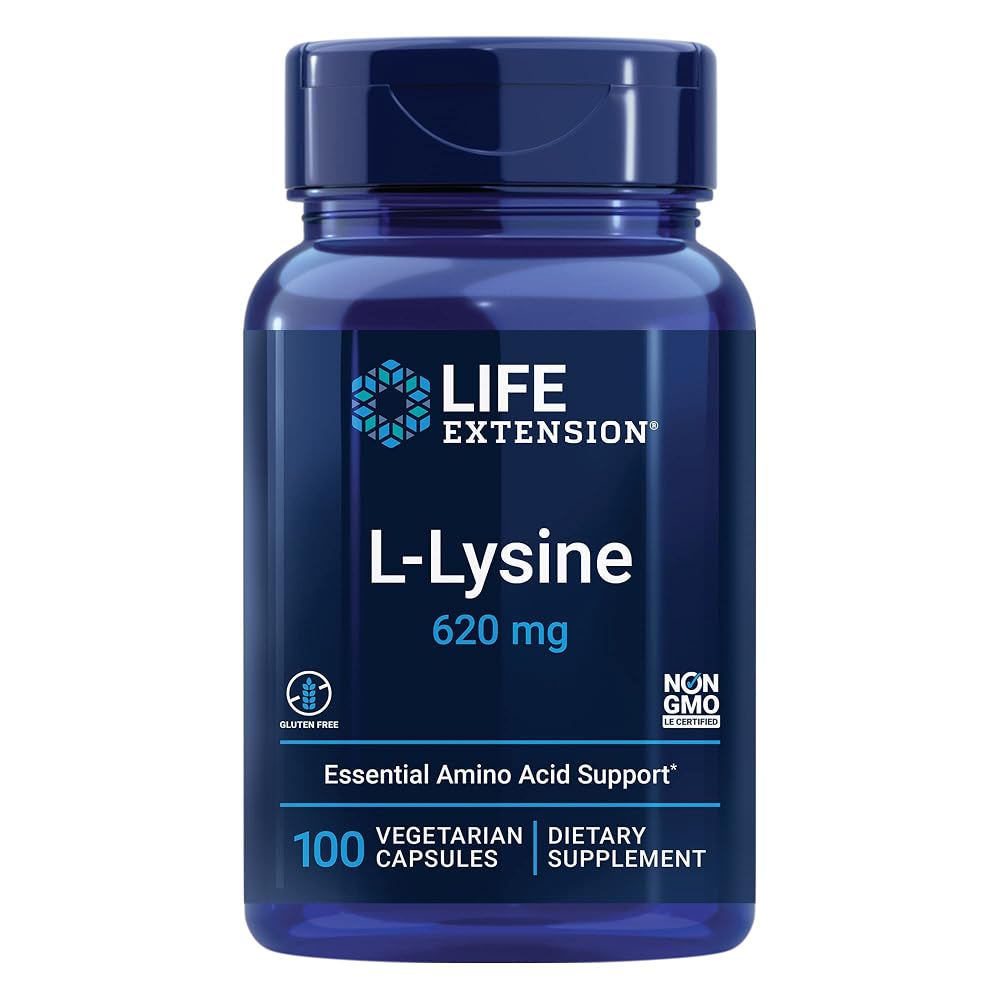 Life Extension Lysine 620mg and Zinc 50mg - 190 Capsules - image 2