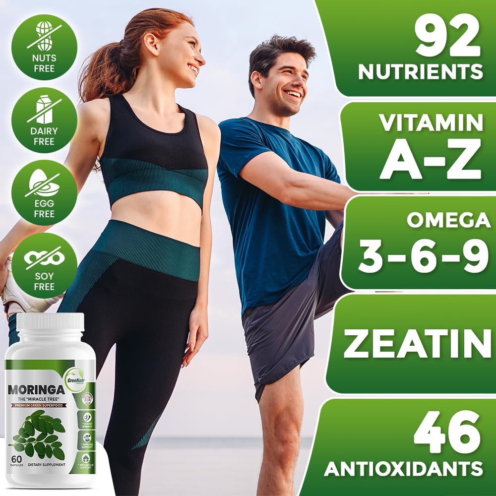 GreeNatr Pure Moringa Oleifera Green Superfood Capsules - 60 Capsules - image 6