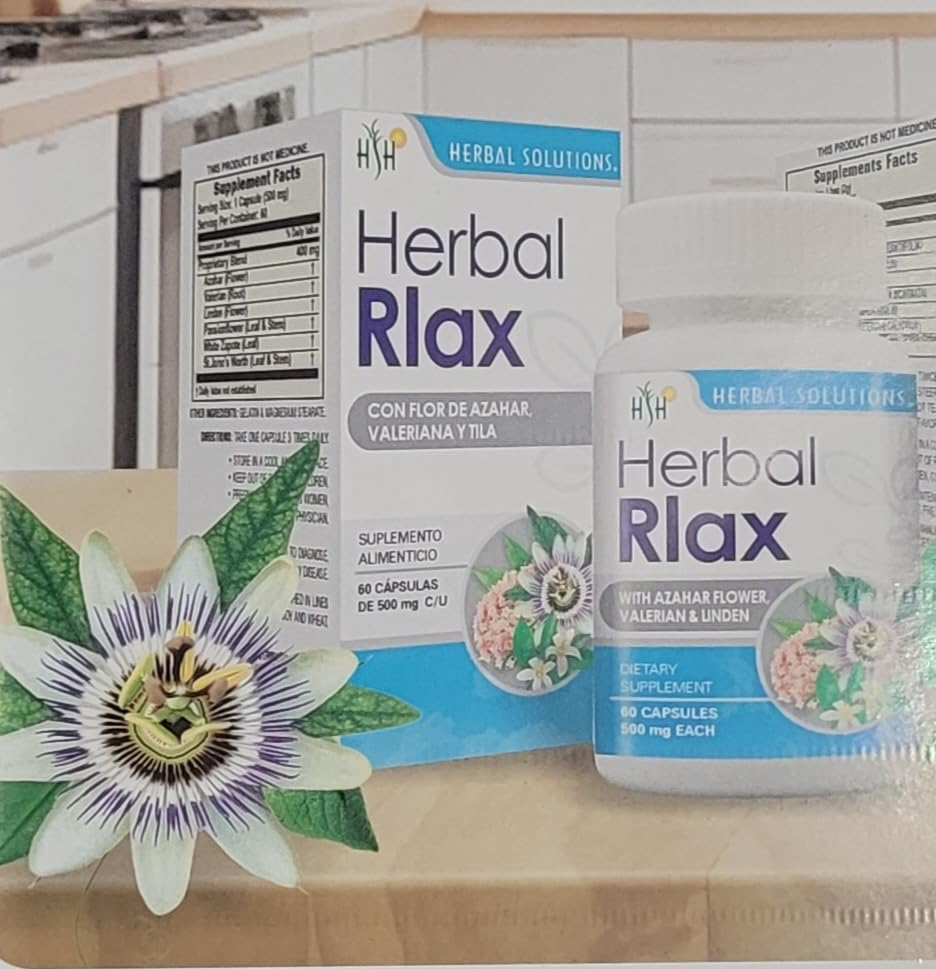 Herbal Solutions Health Herbal Relax Capsules Stress Relief - 60 Capsules