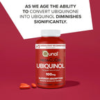Qunol CoQ10 100mg Softgels, Mega Ubiquinol 100mg