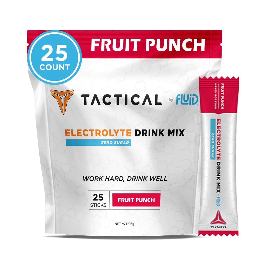 Fluid Tactical 25 Count Zero Sugar Electrolyte Powder