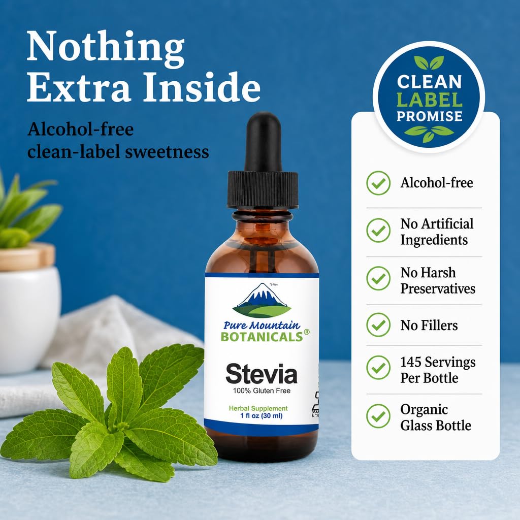 Pure Mountain Botanicals Liquid Stevia Drops