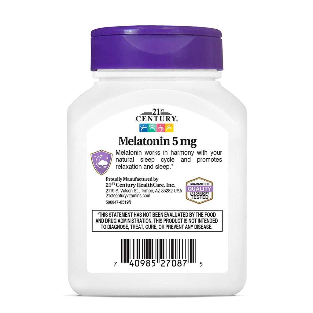21st Century Melatonin 5mg Tablets - 360 Count (Pack of 3) - image 4