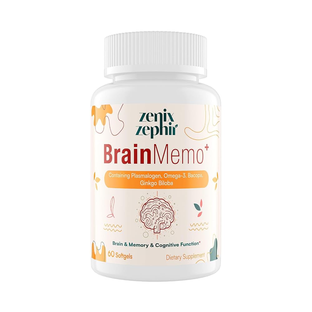ZenixZephir Memory Focus Supplement with Plasmalogens - 60 Softgels