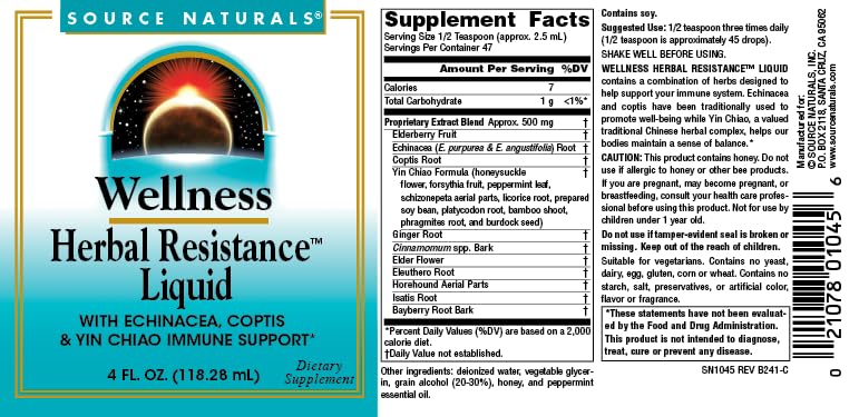 Source Naturals Wellness Herbal Resistance Liquid - 4 Fl Oz - image 4