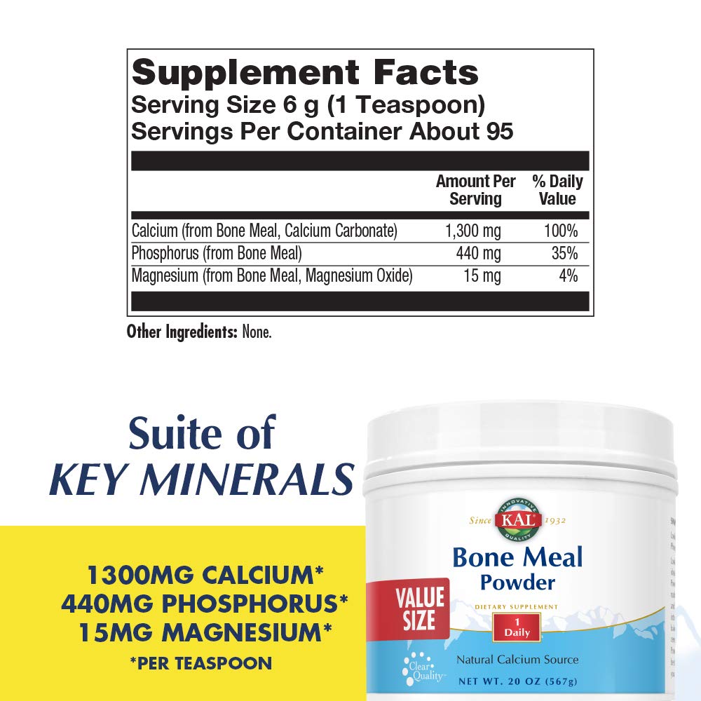 KAL Bone Meal Powder - 20 oz - image 2