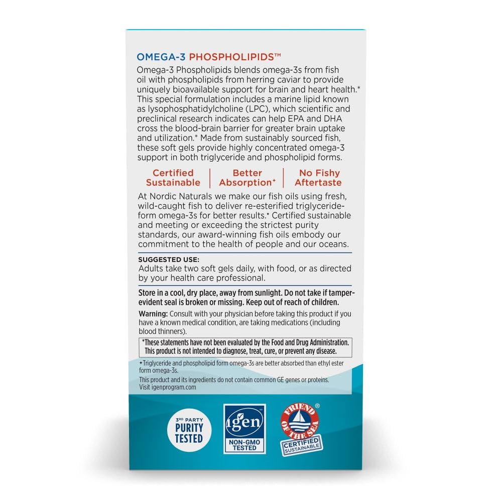 Nordic Naturals Omega-3 Phospholipids 500mg - 60 Softgels - image 6