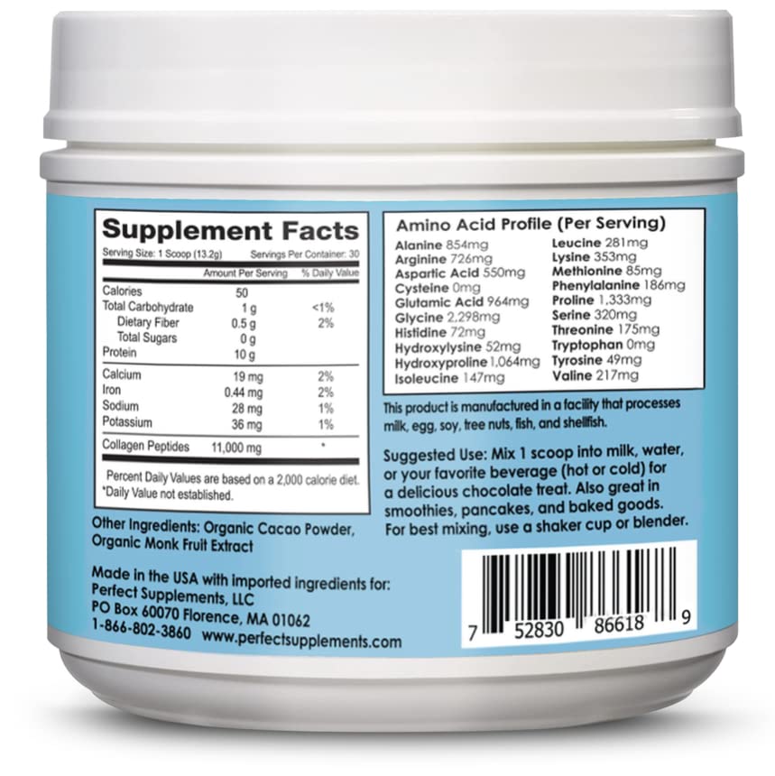 Perfect Supplements Hydrolyzed Collagen Chocolate Powder - 396g - image 2