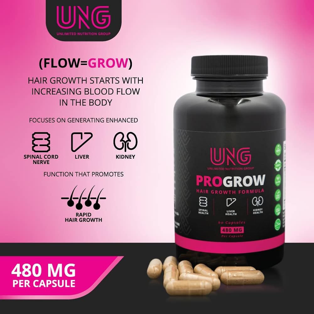 UNG ProGrow Hair Growth Formula for Male & Female Pattern Baldness - 60 Capsules - image 3