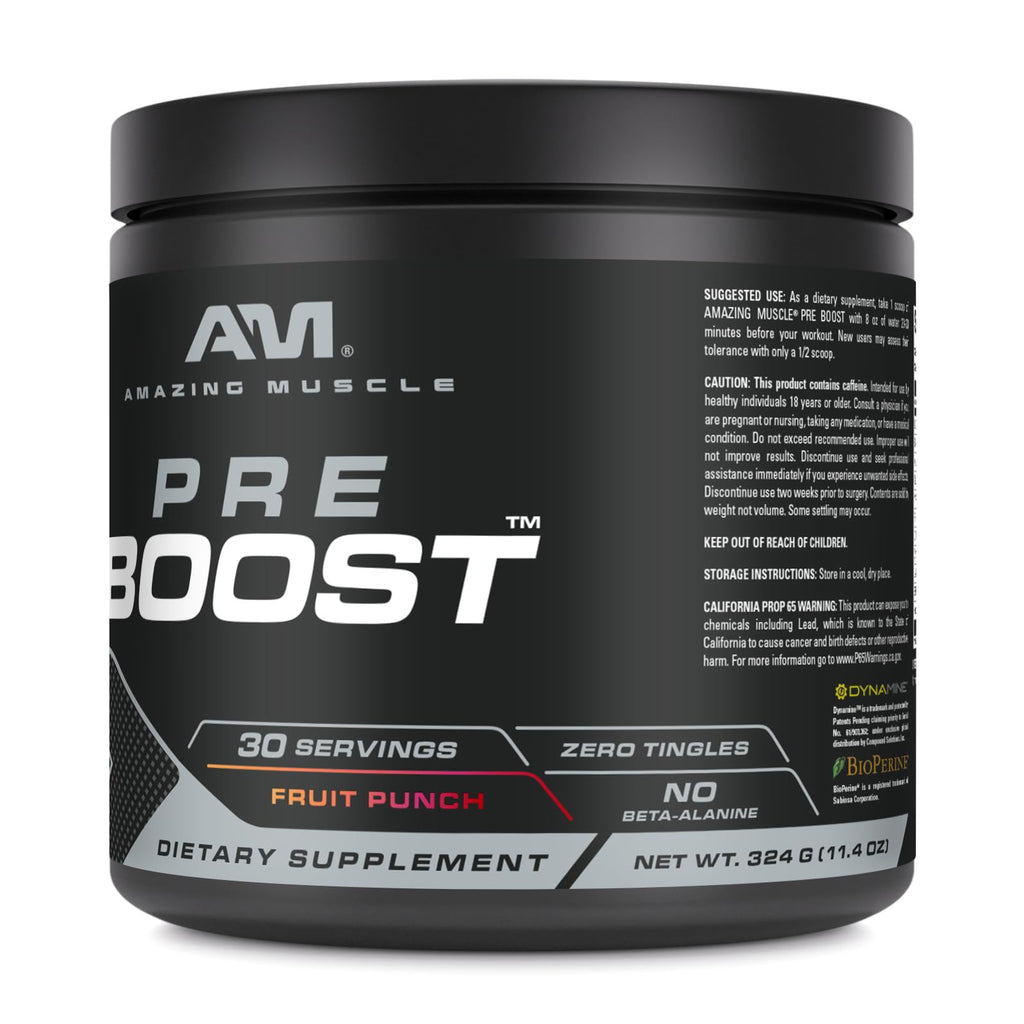 Amazing Muscle Pre Boost Pre-Workout Powder - 30 Servings - image 2