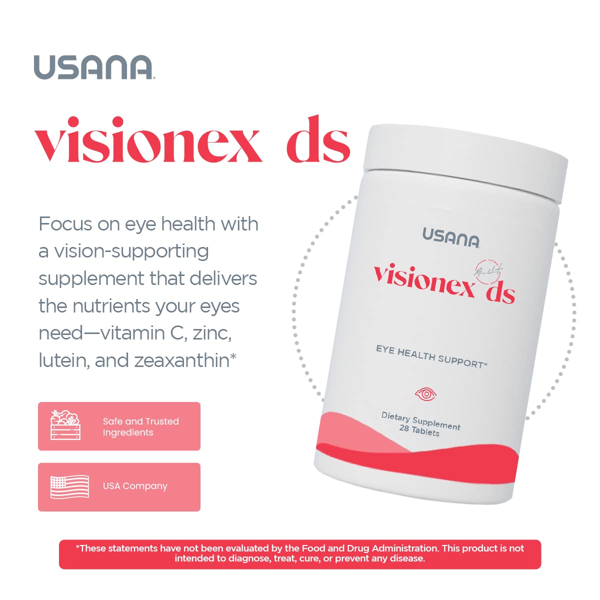 USANA Visionex DS Lutein & Zeaxanthin Formula - 28 Tablets - image 3