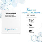 Supersmart L-Ergothioneine 5mg Antioxidant - 30 Vegetarian Capsules - image 5