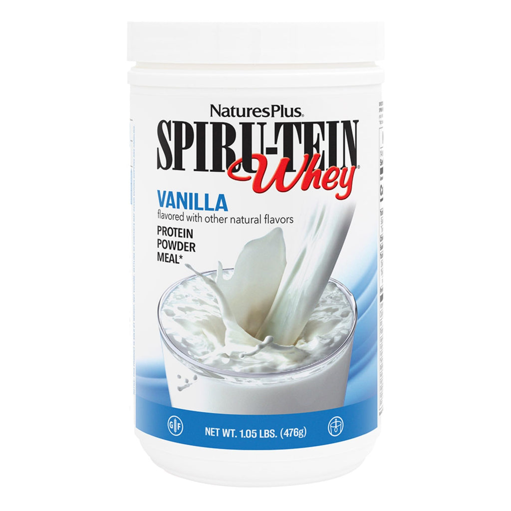NaturesPlus SPIRU-TEIN WHEY Shake Vanilla Protein Powder - 14 Servings