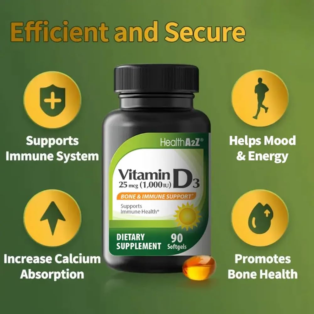 NutraA2Z Vitamin D3 1000 IU - 90 Softgels - image 4