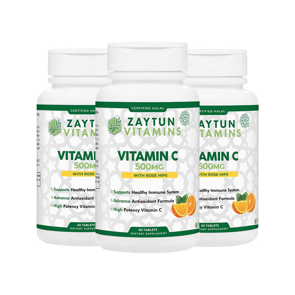 Zaytun Vitamins Halal Vitamin C 500mg Tablets - 180 Count