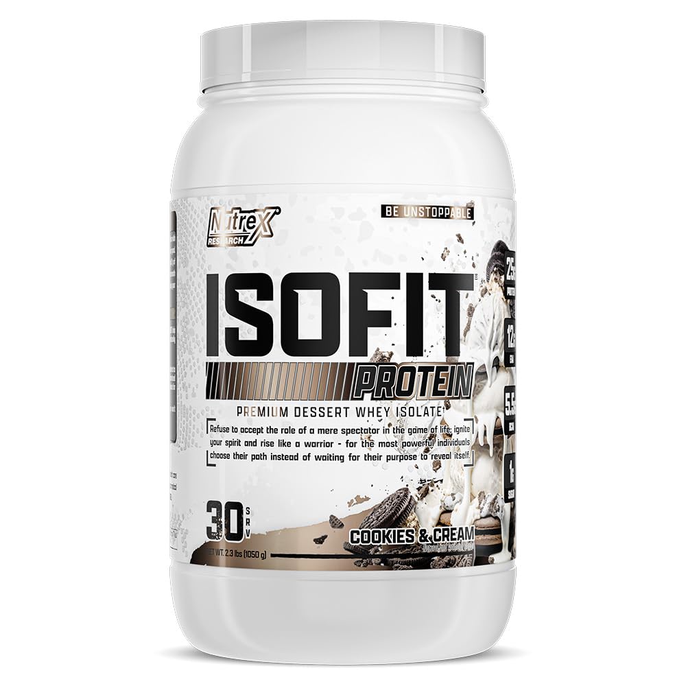 Nutrex Research IsoFit Whey Protein Powder Instantized 100% Whey