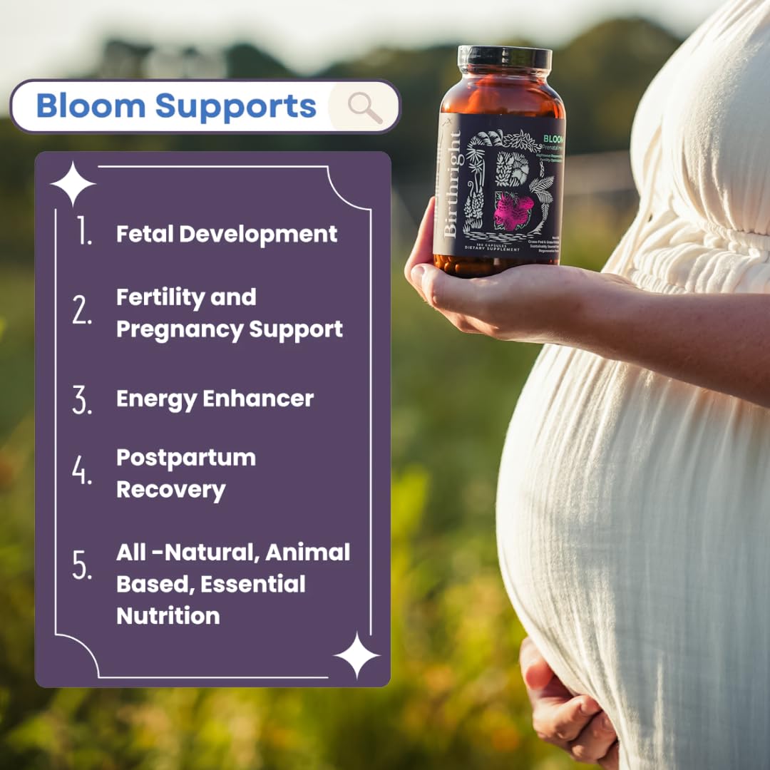 Birthright Bloom Prenatal Vitamins Whole Food - 180 Capsules - image 4