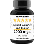 MONOHERB Acacia Catechu Extract 1000 mg - 90 Vegetarian Capsules