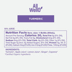 ALLWELLO Cold-Pressed Ginger Shot, 60 mL, USDA Organic, NONGMO