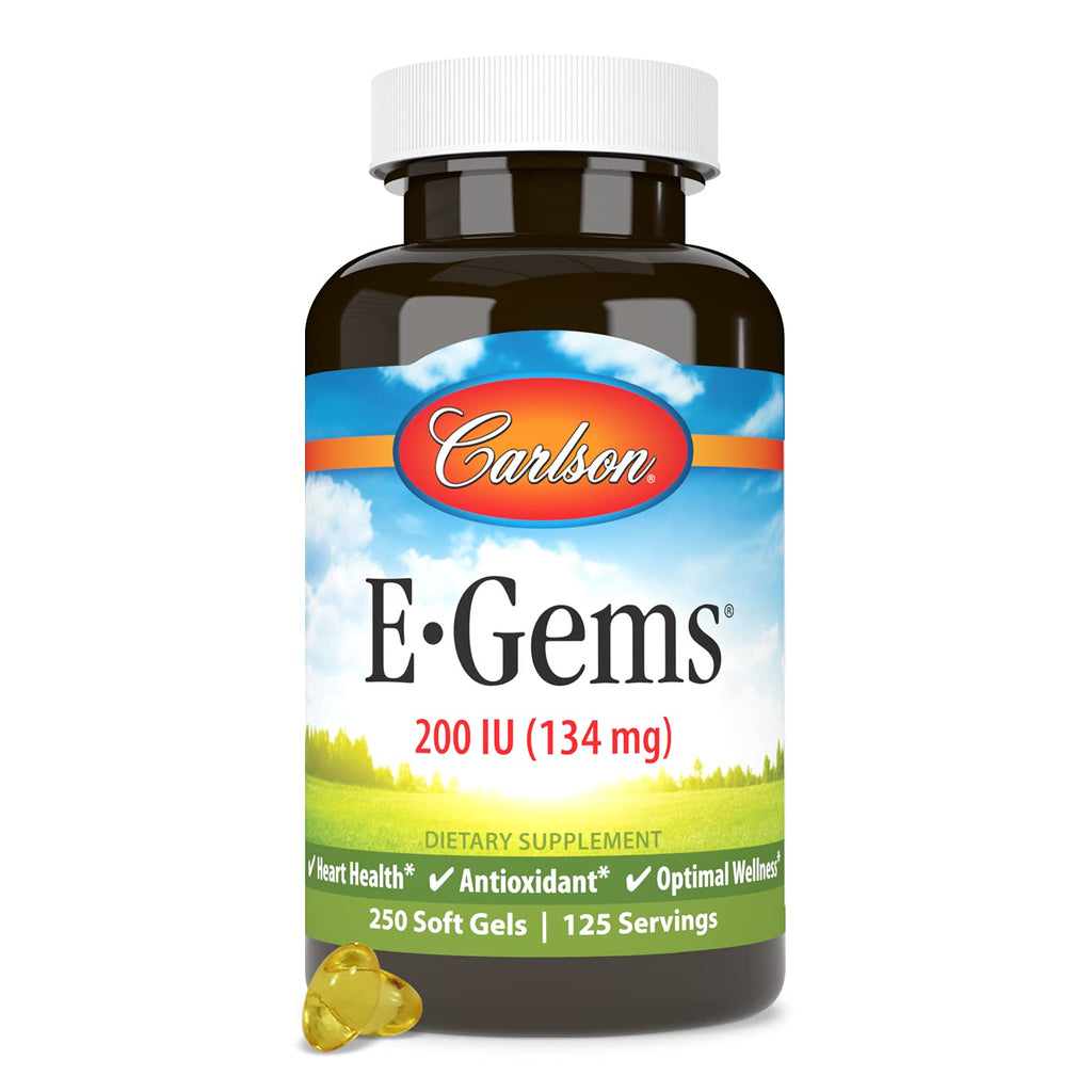 Carlson E-Gems Natural-Source Vitamin E 200 IU - 250 Softgels