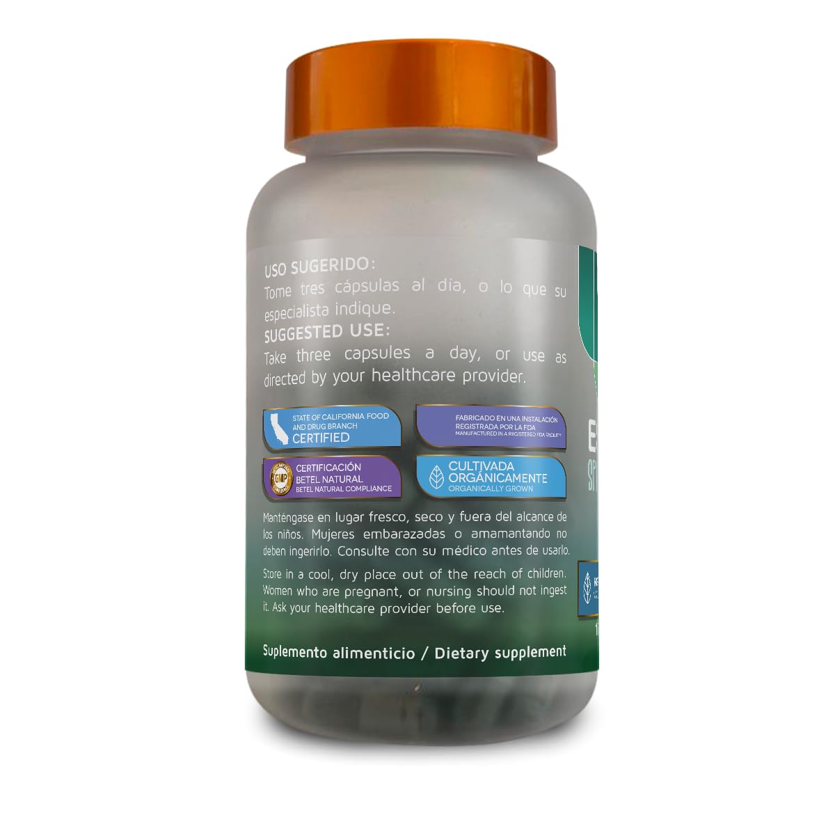 Betel Natural Spirulina 1500 mg Protein - 90 Capsules - image 3