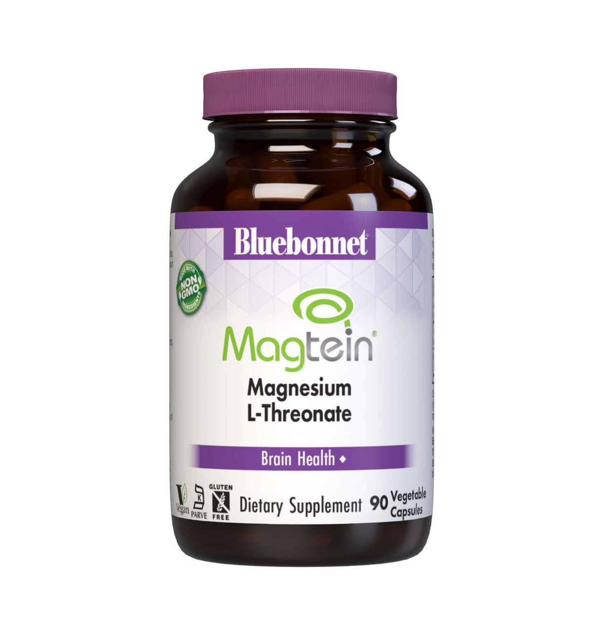 BlueBonnet Magtein Magnesium L-Threonate - 90 Vegetable Capsules